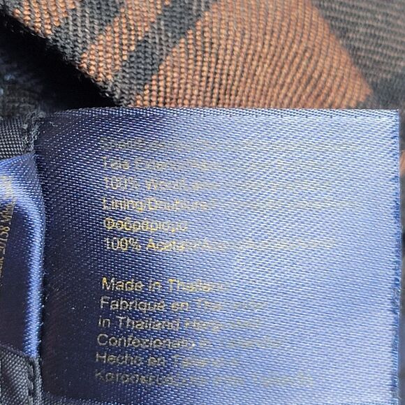 346 Brooks Bothers Size 10 Brown Blue Tartan Plaid Skirt 1034 - Picture 5 of 7